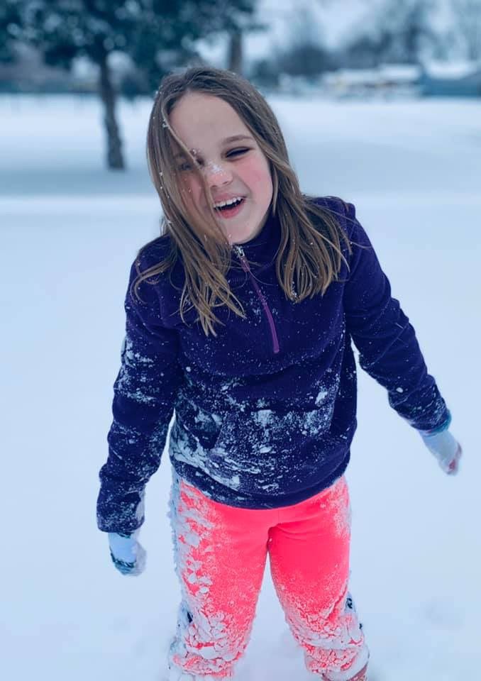 Laughs in the snow