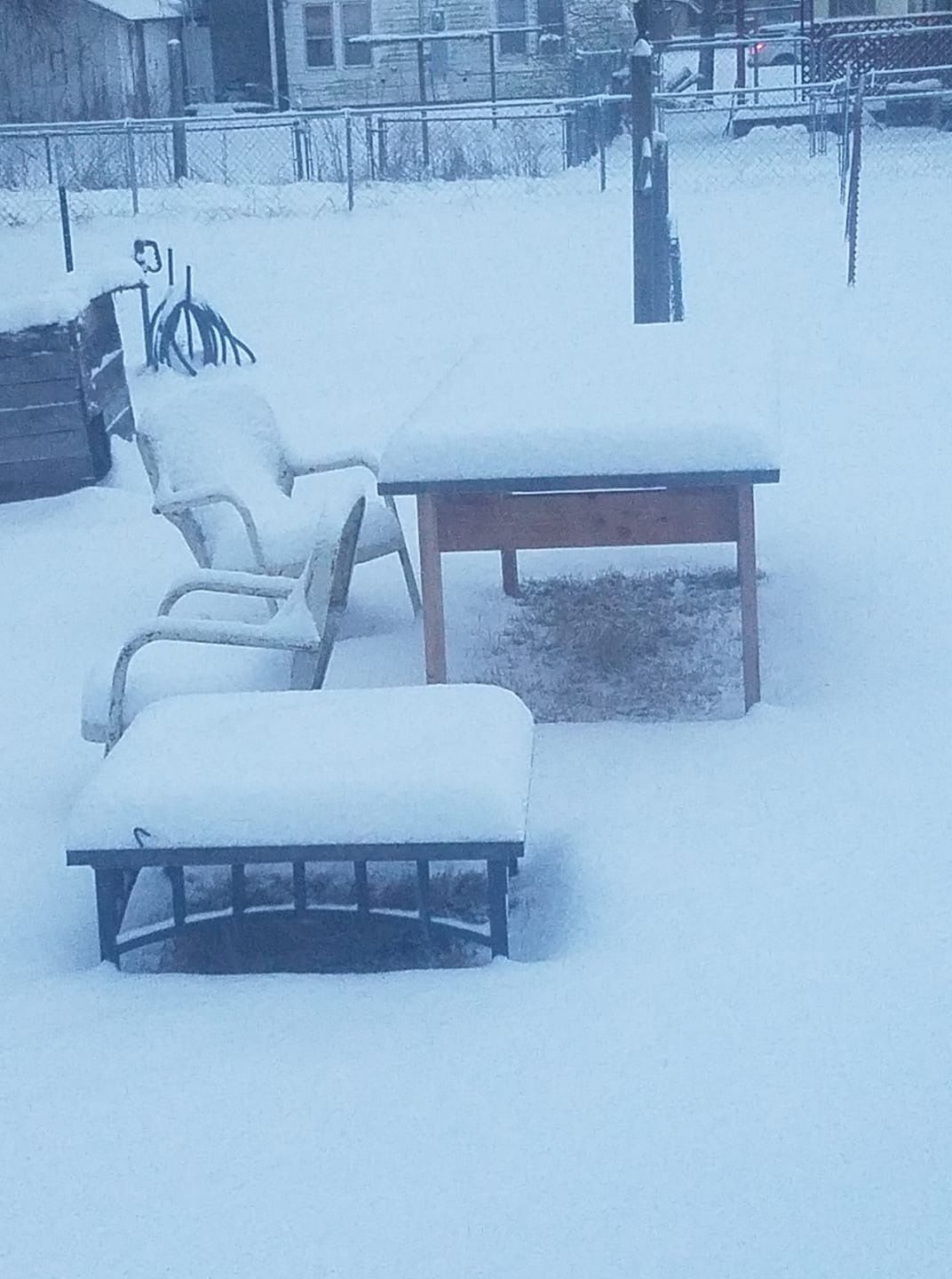 Several inches of snow