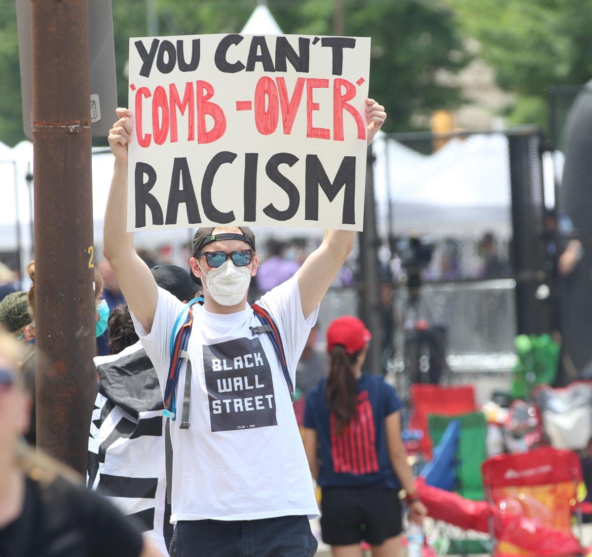 Trump Rally "Comb Over Racism"
