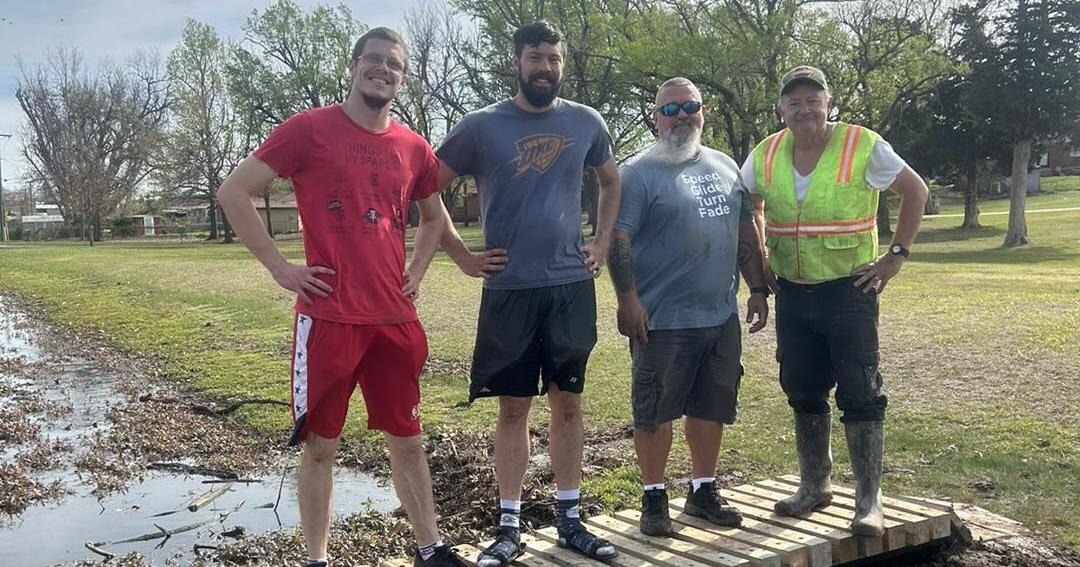 Chickasha Disc Golf improving course, Shannon Springs Park with trees ...