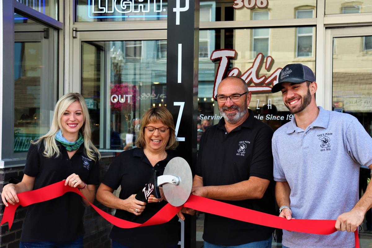 Ted's Pizza Palace ribbon cutting