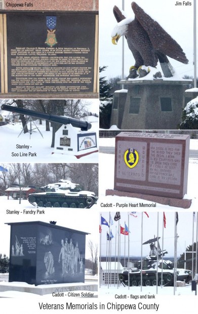 Veterans memorials plentiful in Chippewa County