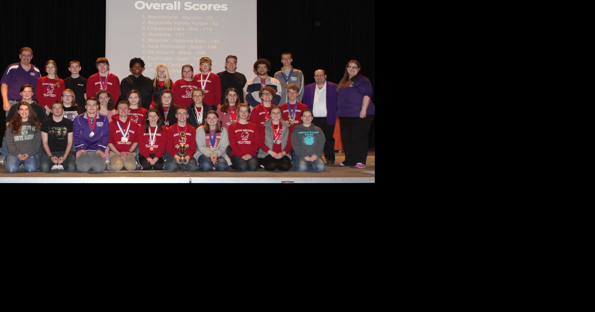 Boyceville HS Science Olympiad team earns regional runnerUp team award