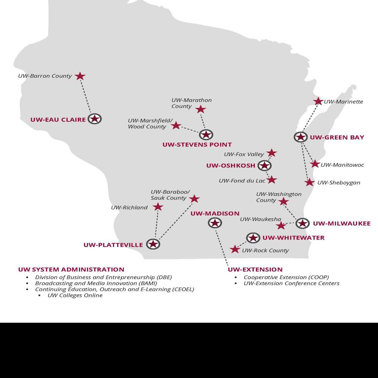 Uw Eau Claire Map