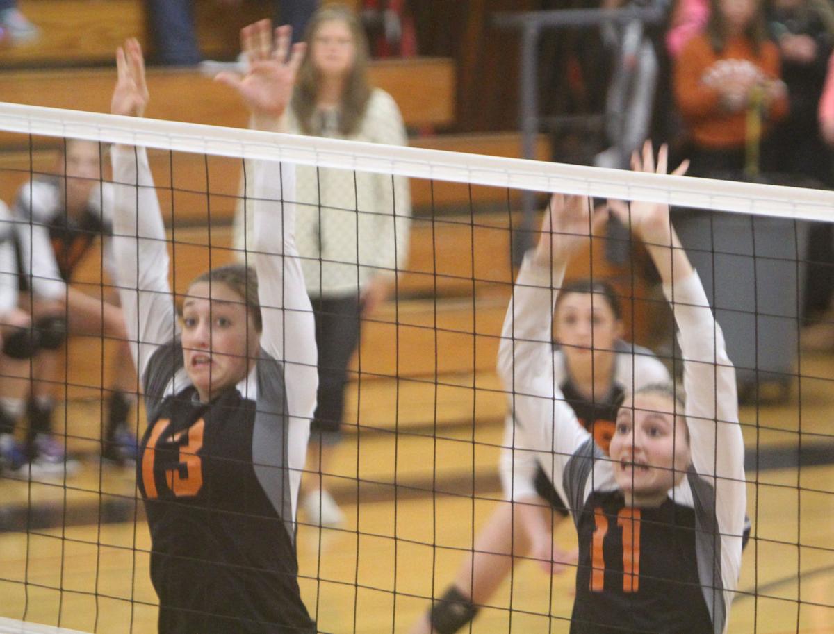 Bloomer volleyball at Heart O' North Conference quad