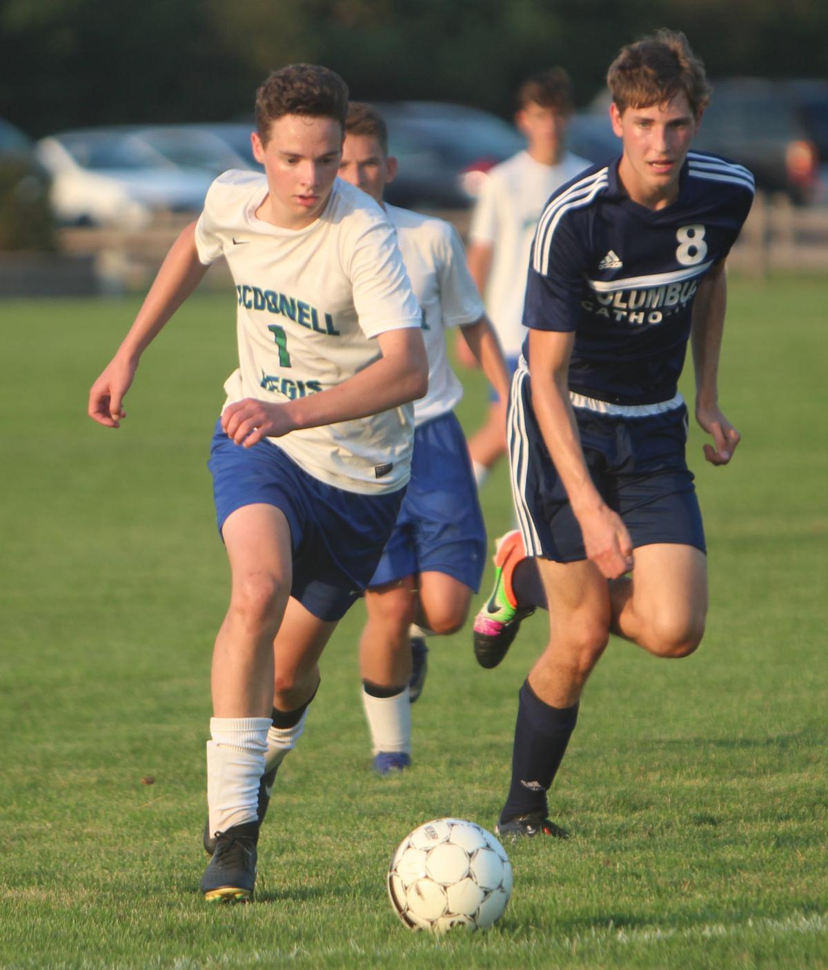 Columbus Catholic at McDonell/Regis boys soccer 9-12-17