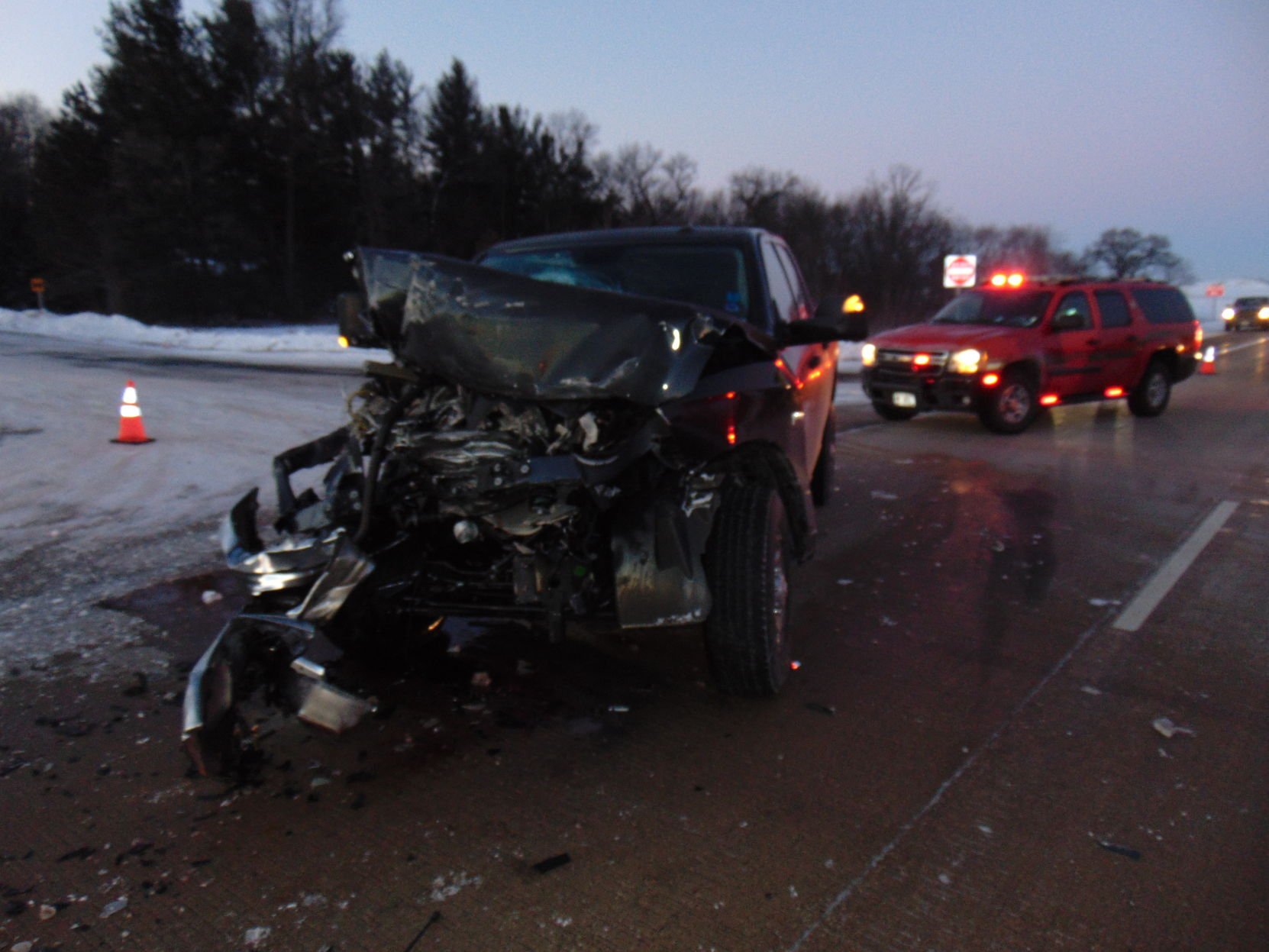 Two injured in near fatal crash in the township of Wheaton