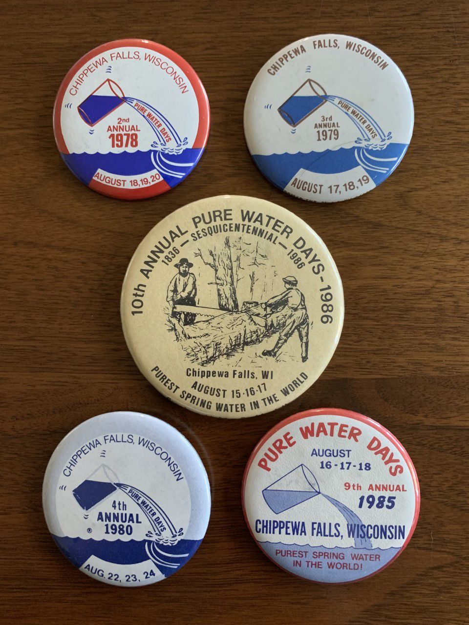 Time Capsule Pure Water Days Buttons