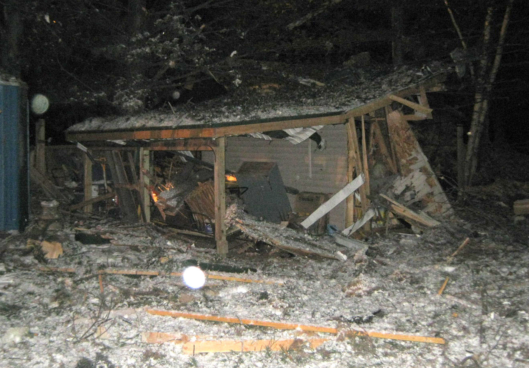 New Auburn cabin explosion sends debris flying