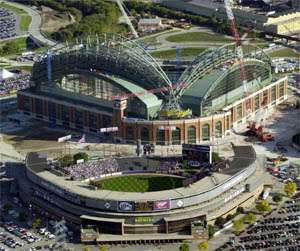 Aerial View of Milwaukee County Stadium, Photograph