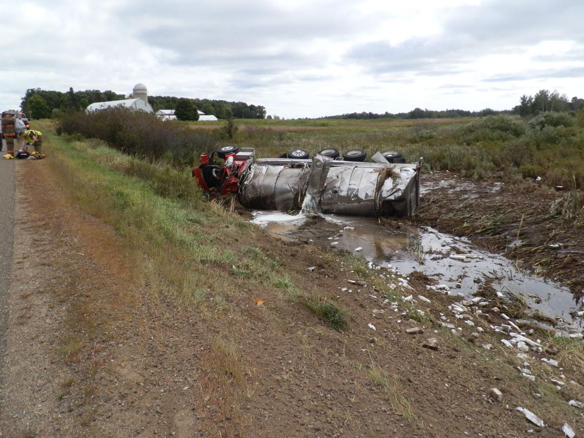 Truck crash on Highway 40 spills milk