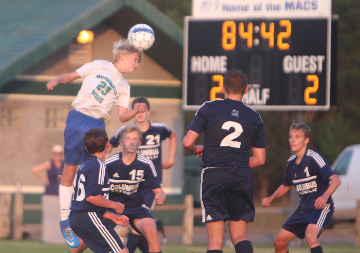 Columbus Catholic at McDonell/Regis boys soccer 9-12-17