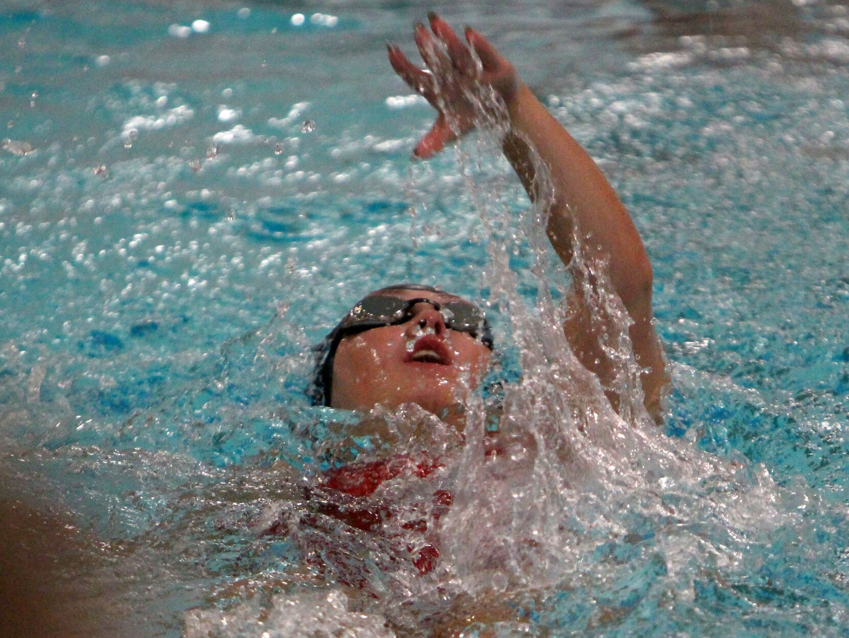 High School Girls Swimming Chi Hi McDonell doing more