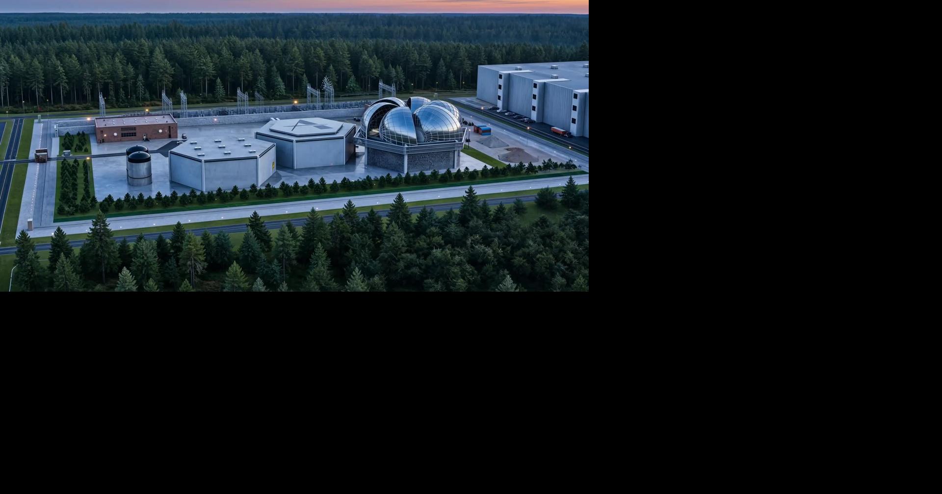 Rendering of a small modular reactor