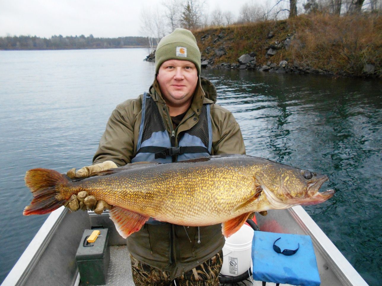 Near record walleye caught in Lake Wazee