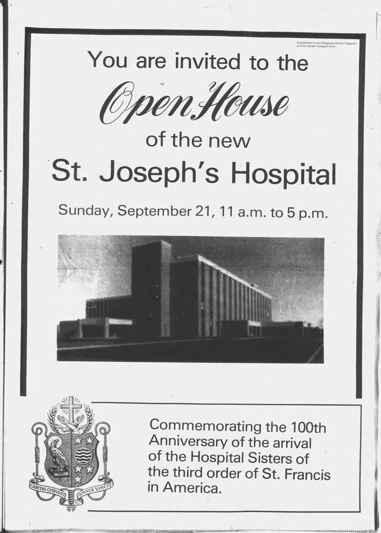 1975 opening of St. Joseph s Hospital in Chippewa Falls