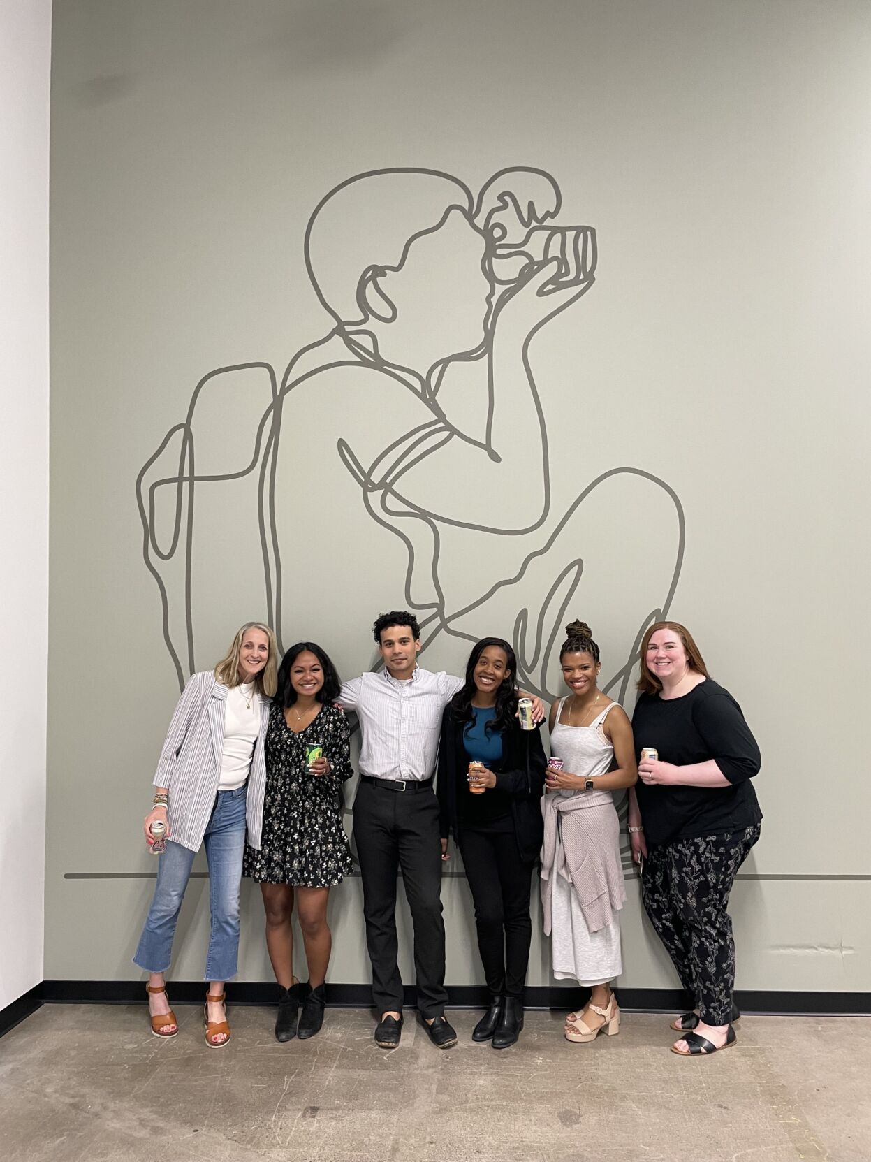 Seringa McHugh with other Fellows and Target hosts on a photo studio tour