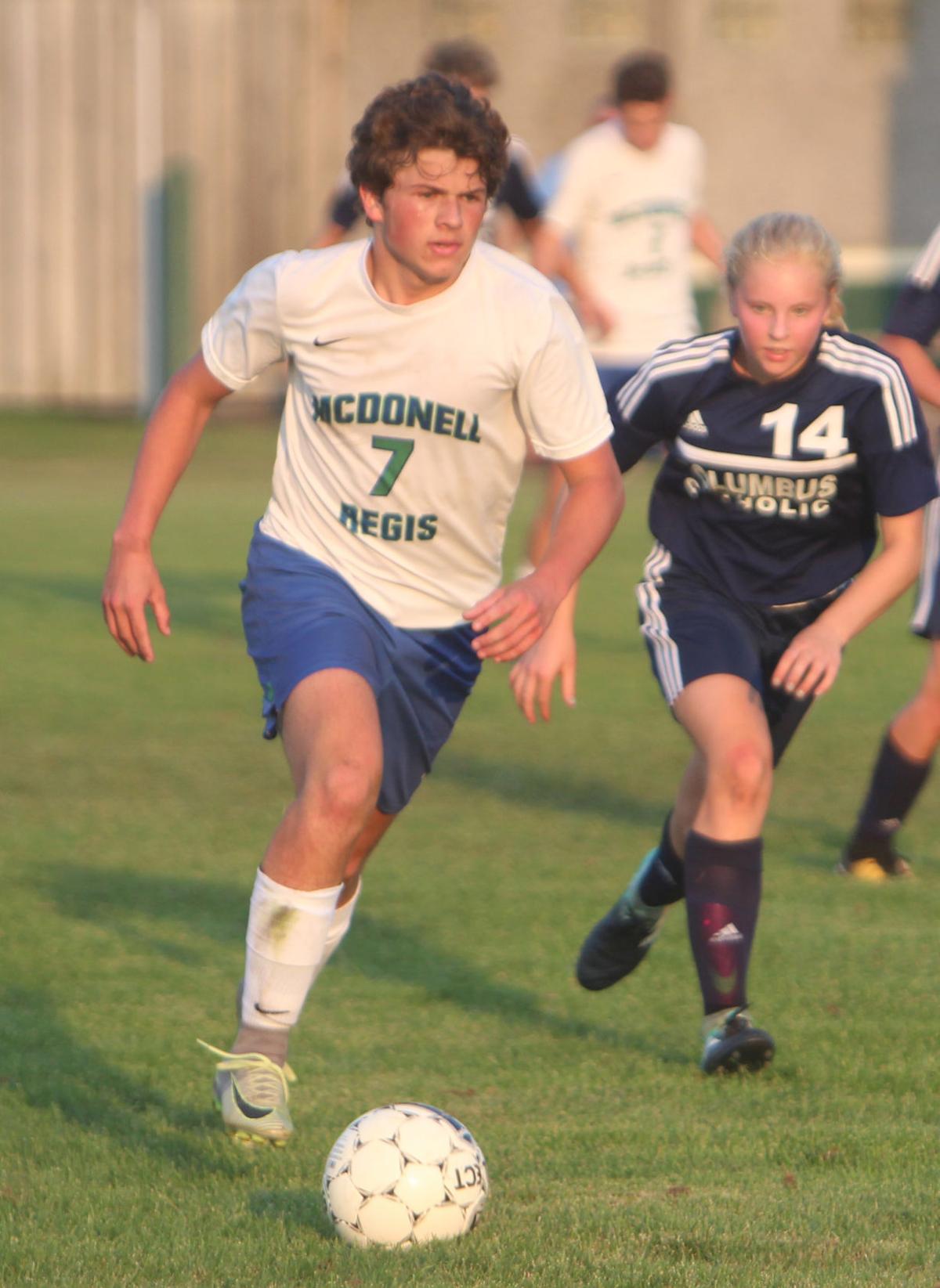 Columbus Catholic at McDonell/Regis boys soccer 9-12-17