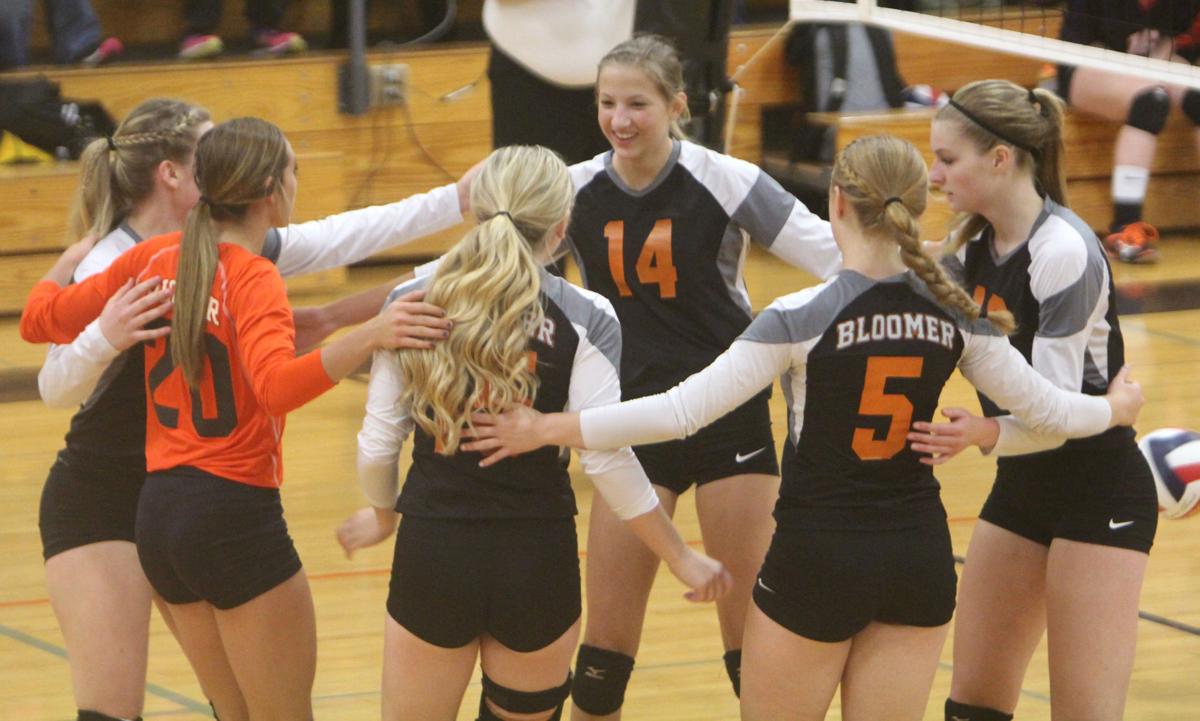 Bloomer volleyball at Heart O' North Conference quad