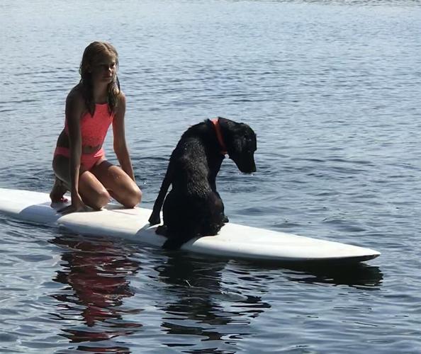 A woman and her dog