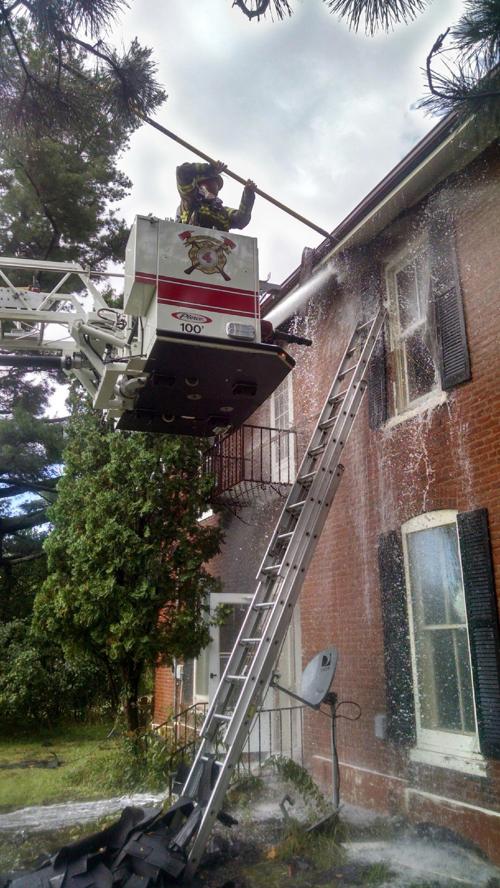 Attic ablaze