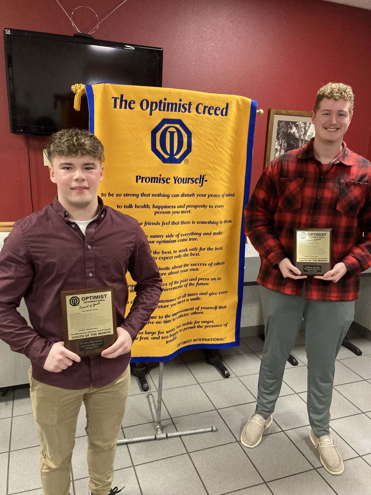 Menomonie Optimists honor youth of the month for February