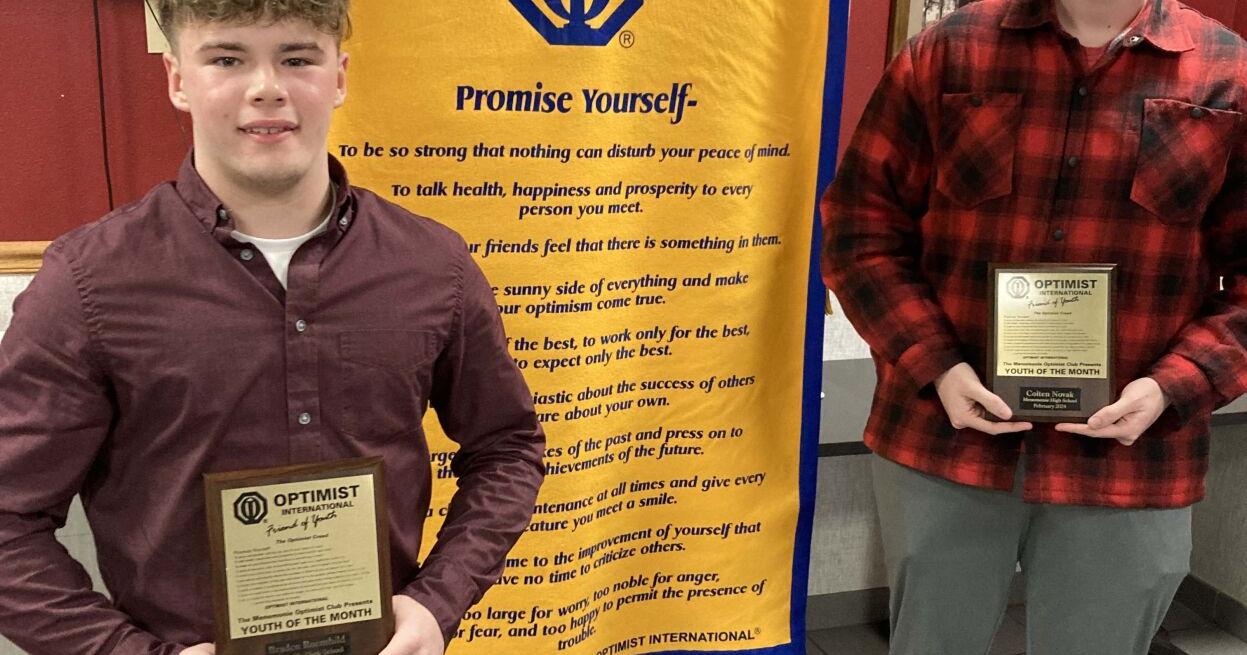 Menomonie Optimists honor youth of the month for February - Vimarsana News