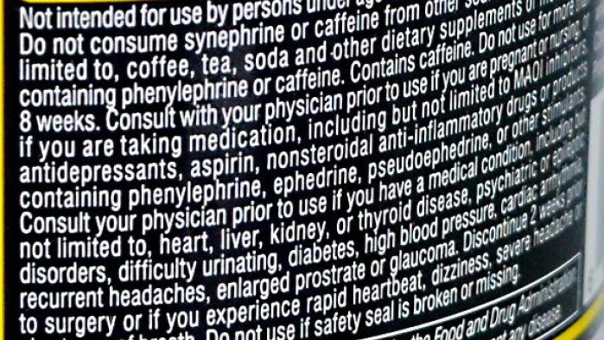 Redline xtreme warning label