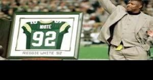 Reggie White Philadelphia Eagles Youth Black Name & Number Logo T