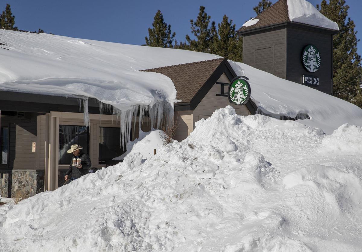Photos of a 'Mammoth' snowfall California town gets hit with 10 feet