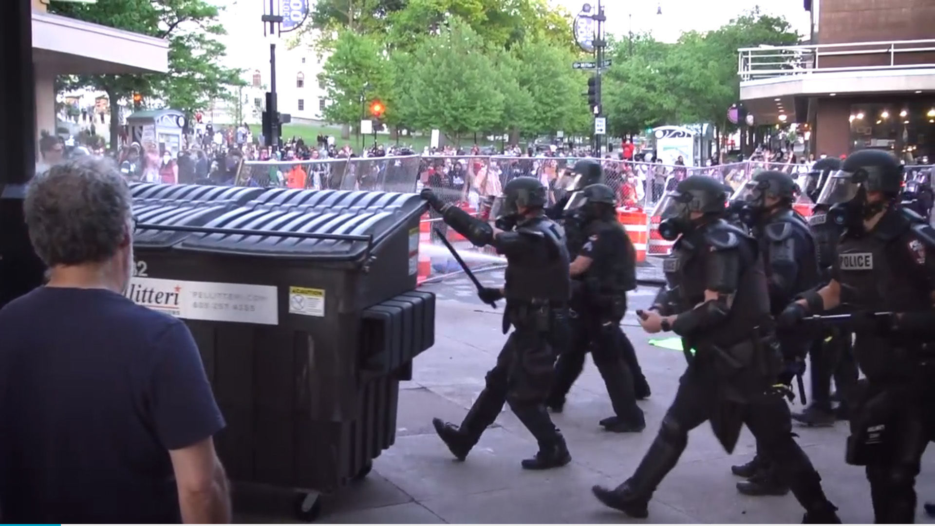 Protesters and police clash in downtown Madison