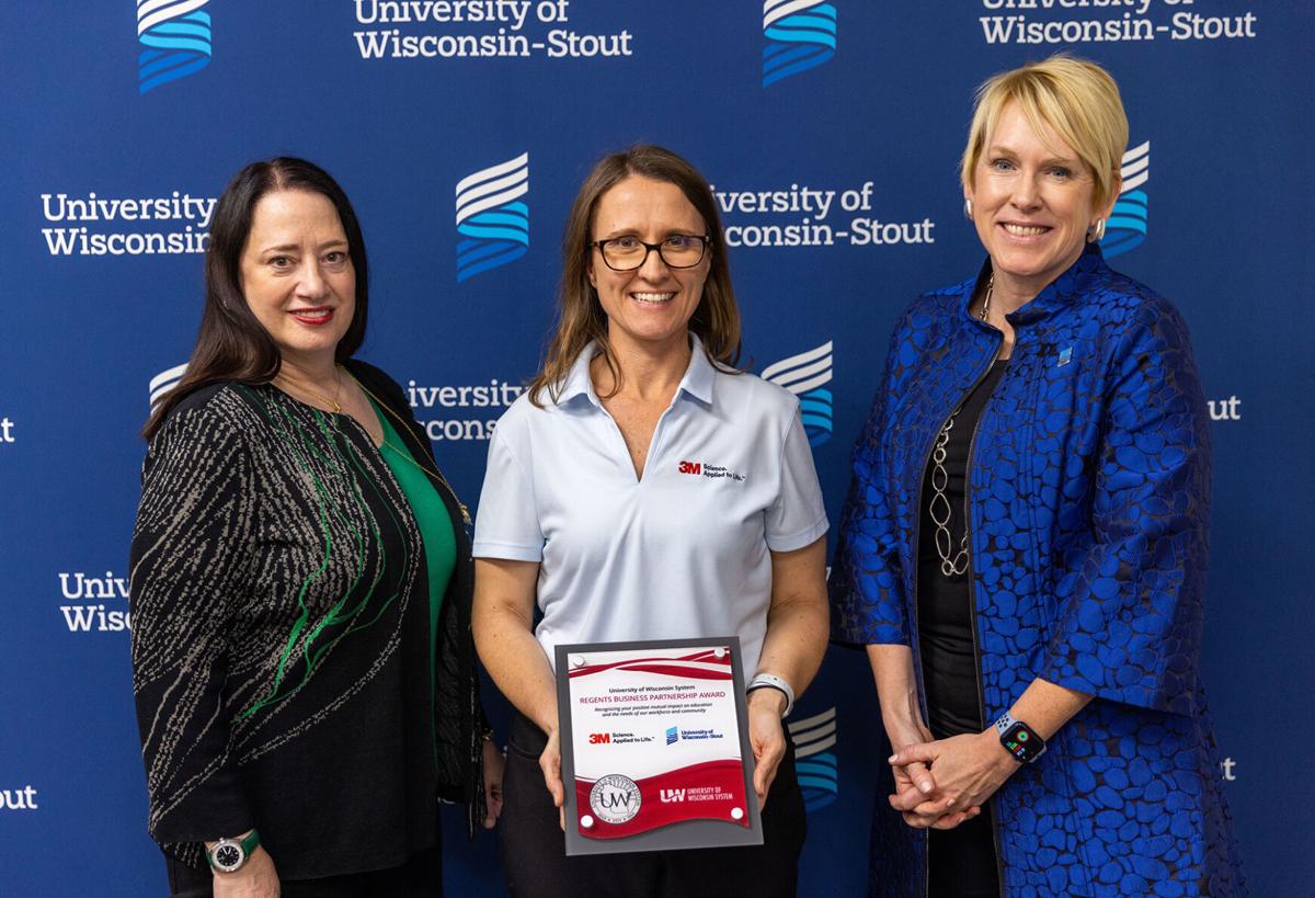 UW-Stout visits 3M Menomonie to give award