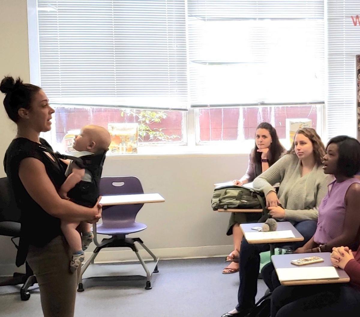 College student couldn’t find a babysitter, so her professor had an