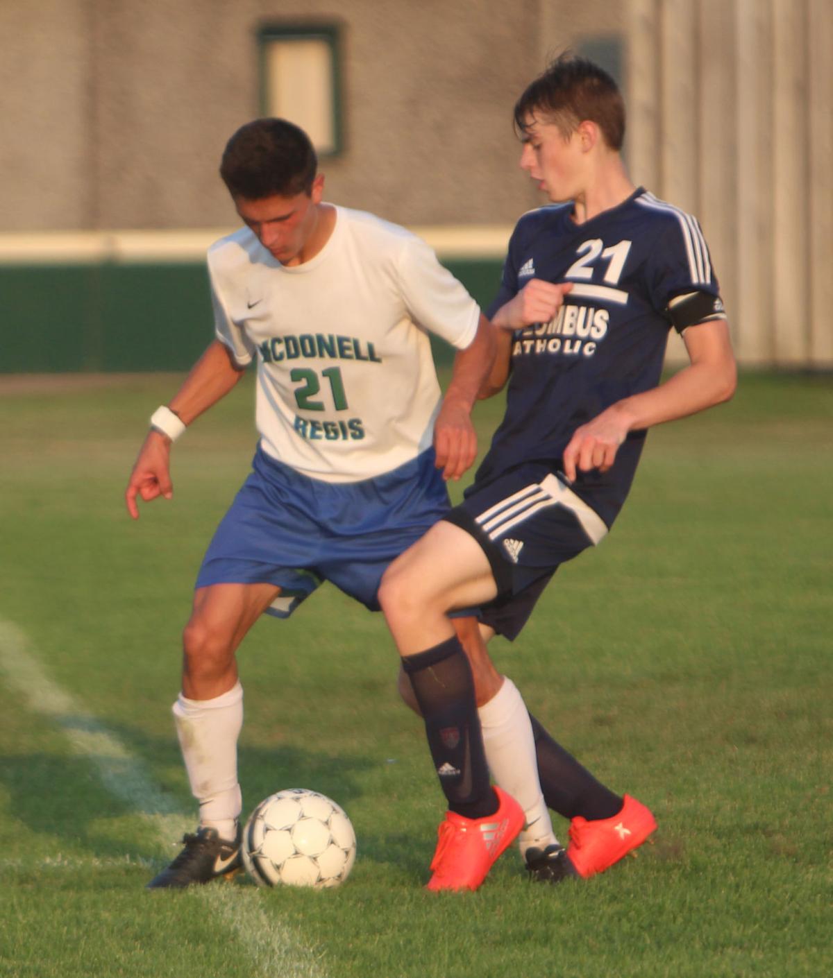 Columbus Catholic at McDonell/Regis boys soccer 9-12-17