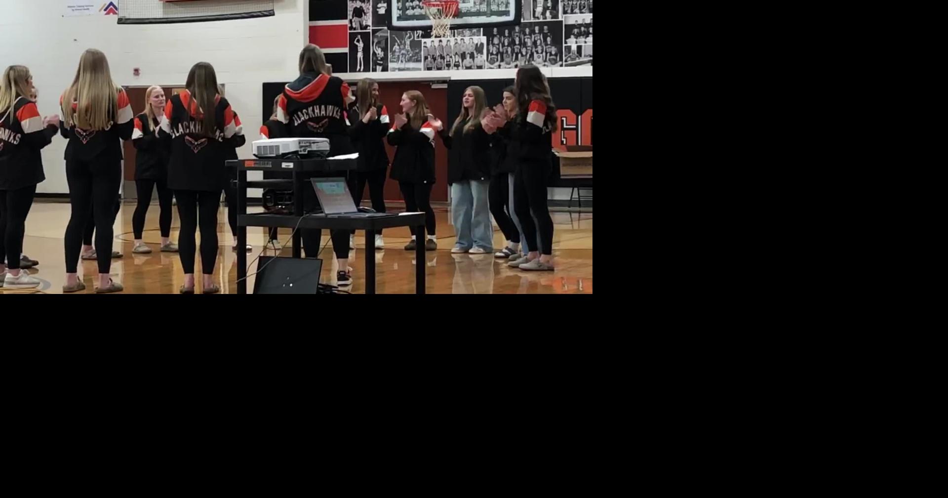 Viroqua High School volleyball team cheers
