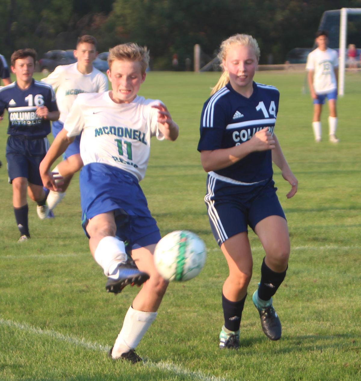 Columbus Catholic at McDonell/Regis boys soccer 9-12-17