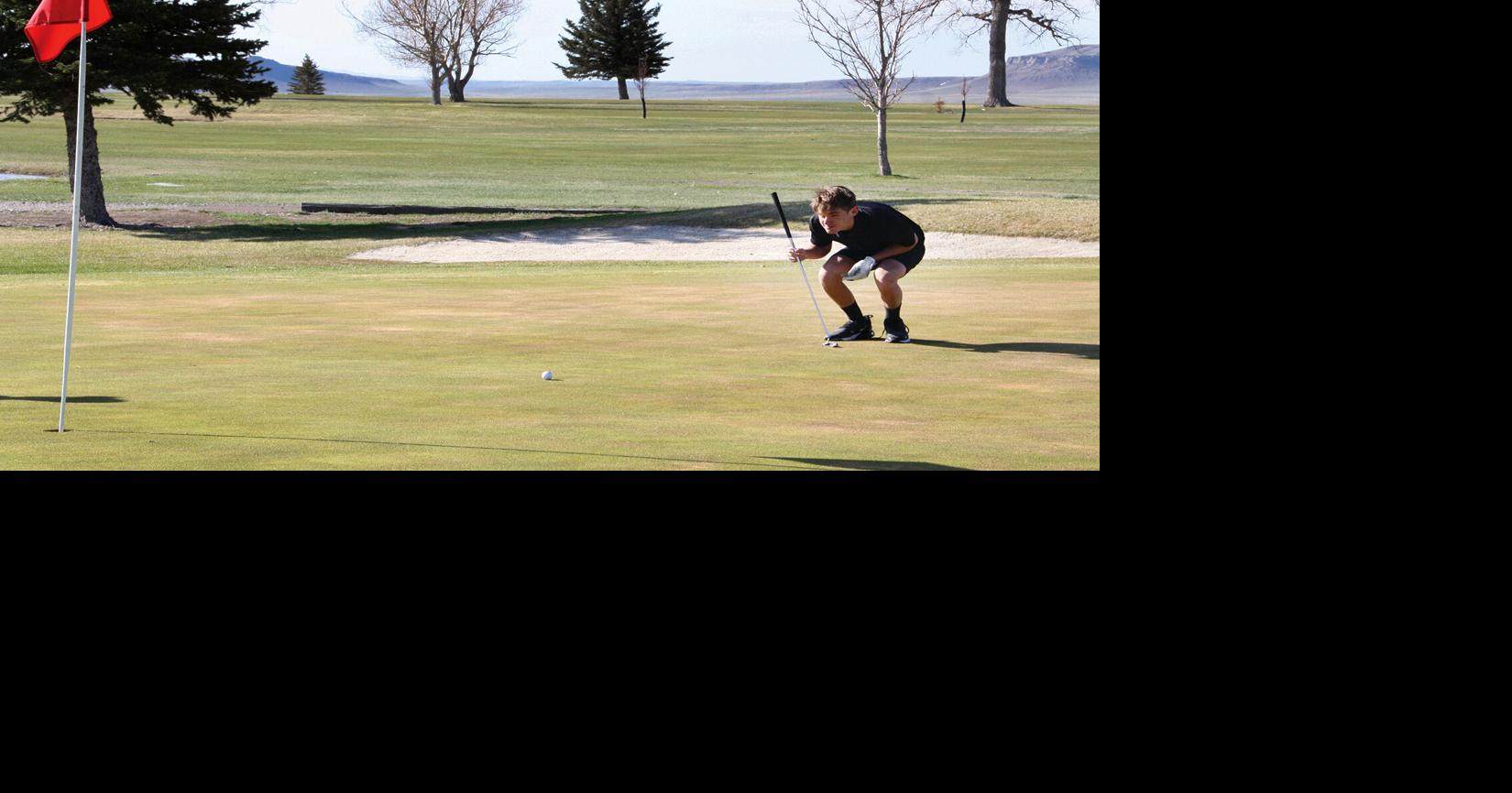High school golf action