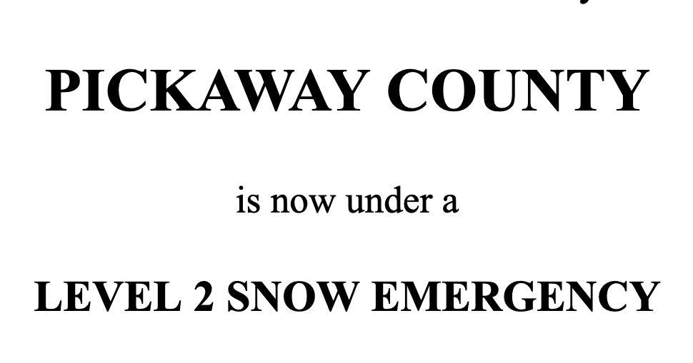 IMAGE - Level 2 snow emergency | For The Record | circlevilleherald.com