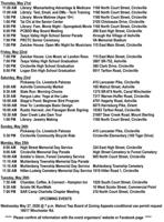 Community Calendar for 5-21-26