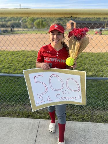 Olivia Dumm 500th career strikeout