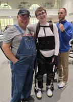 Teays Valley’s Austin Scherich walked during graduation