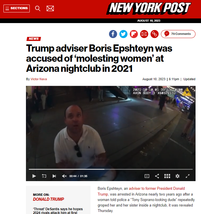 Trump Lead Attorney Boris Epshteyn's 2014 & 2021 Arrests Plus His ...