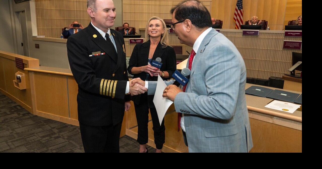 Scott Vivier Sworn In as New Henderson Fire Chief, Vows to Serve ...