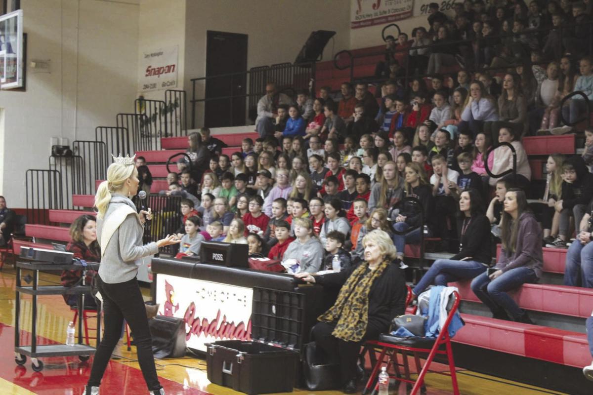 Miss Oklahoma shares struggles, hope with Verdigris Upper Elementary