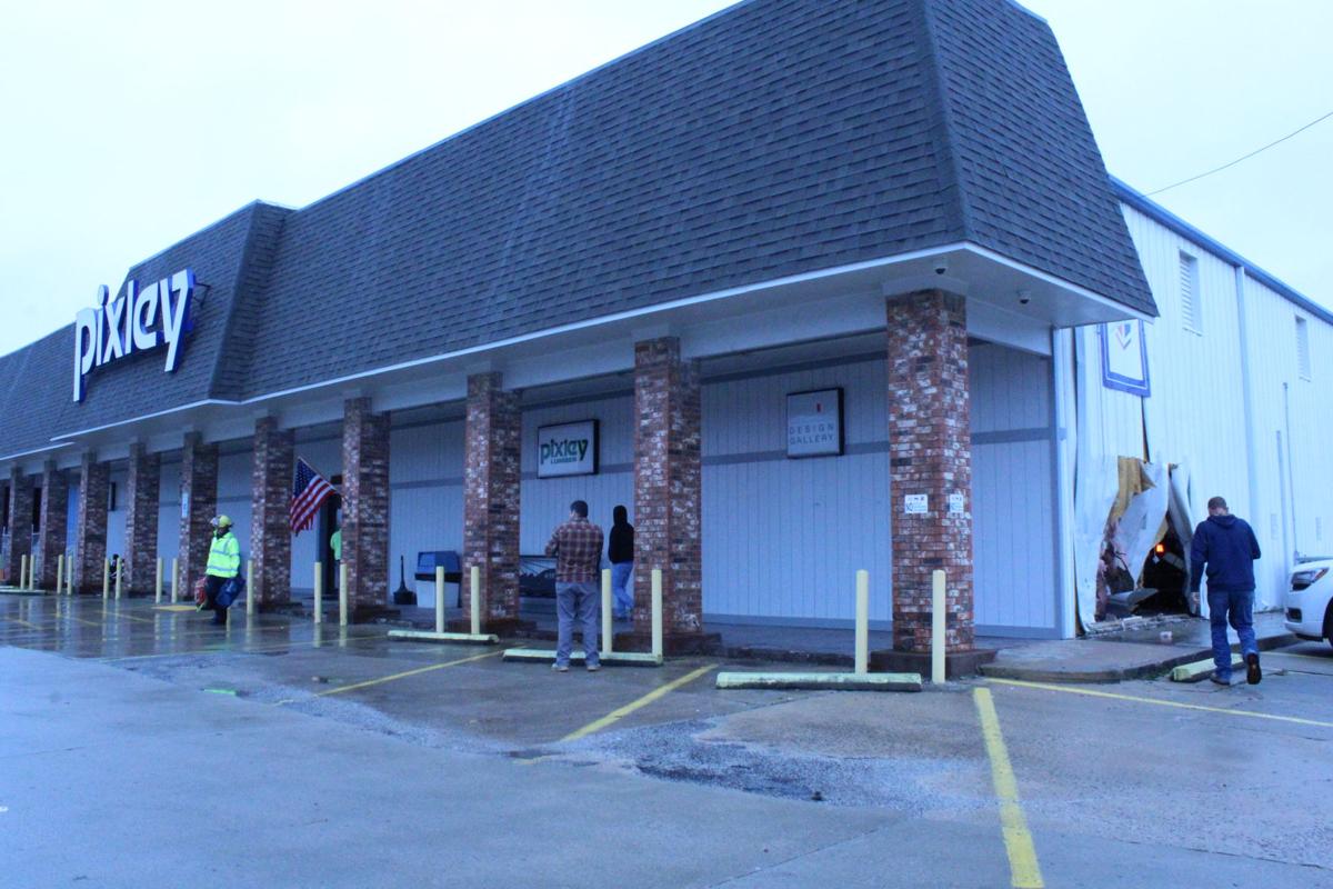 Injury accident forces vehicle through wall at Pixley Lumber News