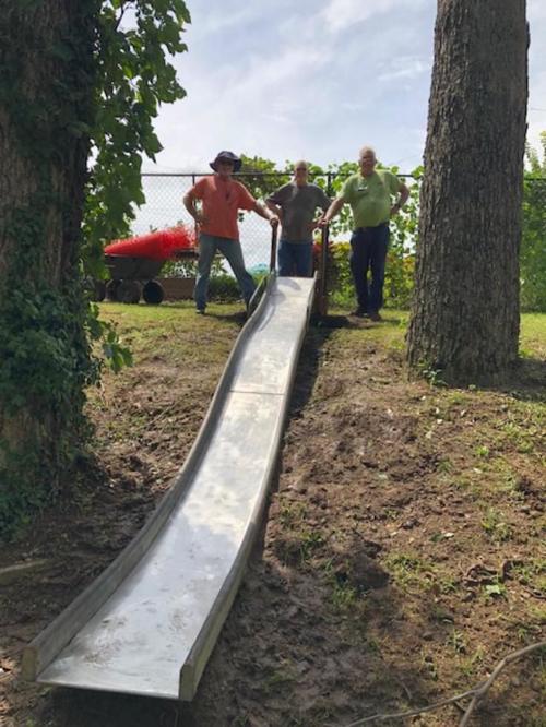 Master gardeners construct new slide at Will Rogers Park