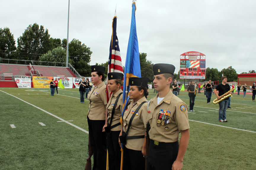 CHS ROTC students present the colors