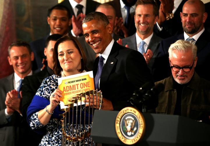 Addison Russell makes an appearance, White Sox fan Barack Obama