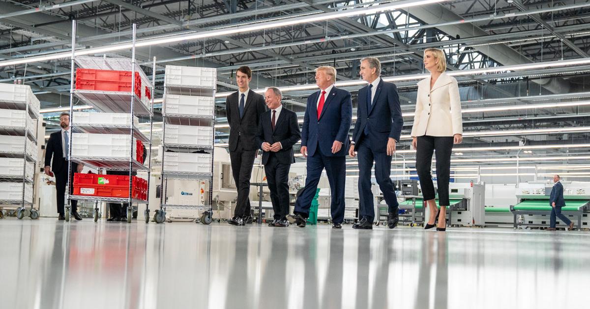 Trump visits Louis Vuitton factory, Photos