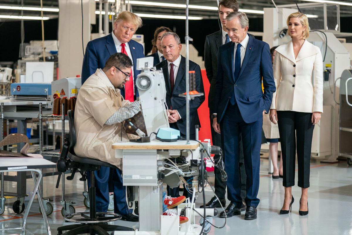 Donald Trump Visits Louis Vuitton Factory In Texas